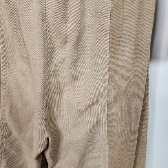 Zara Girls One piece Jumpsuit Union Suit Pants Long Sleeve Utility Beige 11 12 - Picture 8 of 8